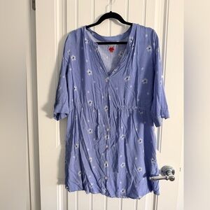 Blue Floral Women's Top